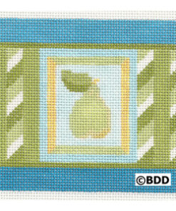 A green pear is shown in this picture.