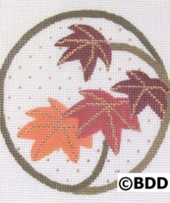 A round of leaves with dots on it.