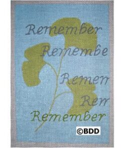 A blue and green poster with the words " remember " written in it.