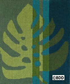 A close up of the leaf pattern on a fabric.