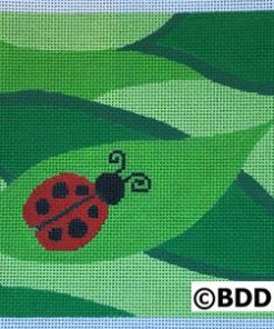 A picture of the ladybug on the leaf.