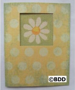 A picture frame with a flower on it.