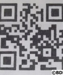 A black and white image of a qr code.