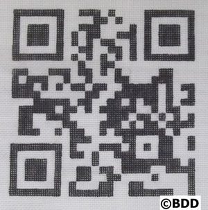 A black and white image of a qr code.