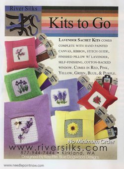 A poster of kits to go with the lavender sachet kit.