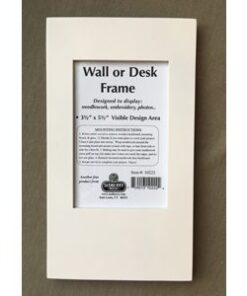 A white picture frame with a photo of the back side.