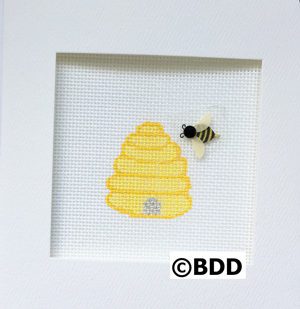 A bee and its hive cross stitch pattern