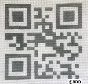 A black and white qr code is shown.