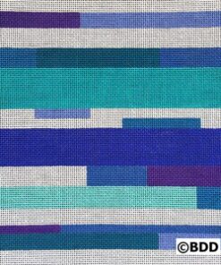 A blue and purple abstract painting with the word " bdd " in front.