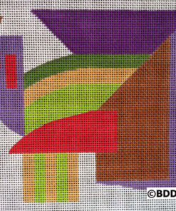 Abstract geometric shapes in vibrant colors.