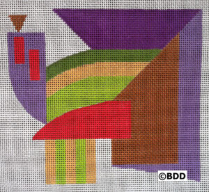 Abstract geometric shapes in vibrant colors.