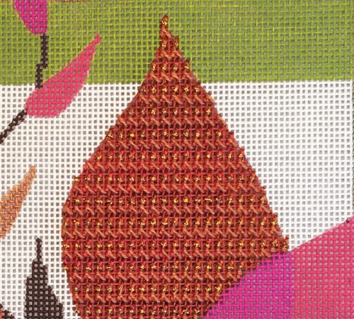 A close up of the fabric for a cross stitch pattern