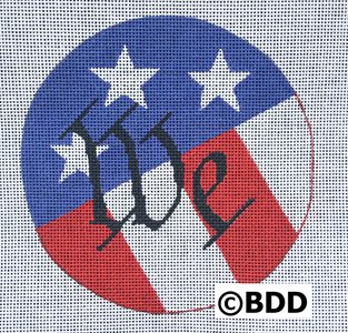 A cross stitch pattern of the american flag.