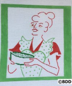 A woman holding a bowl of food in her hands.