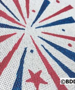 A close up of the stars and stripes on a fabric.