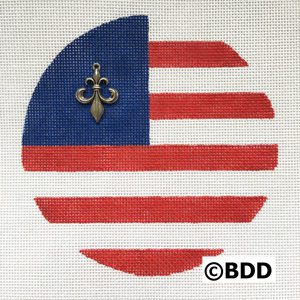 A cross stitch pattern of the american flag.