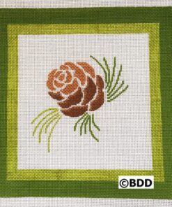 A picture of a flower with green border.