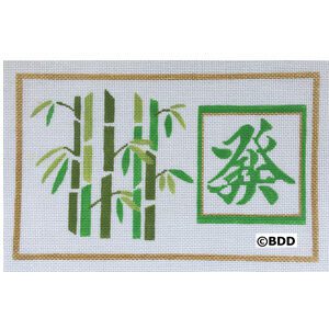 A picture of the bamboo and chinese character for prosperity.