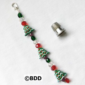 A close up of a christmas tree charm