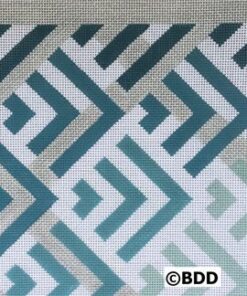 Teal geometric maze cross stitch pattern