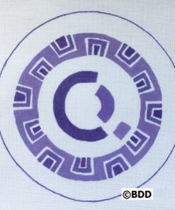 A purple circle with the letter c in it.