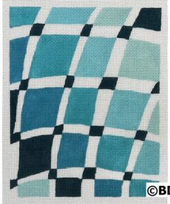 A blue and black checkered pattern is shown.