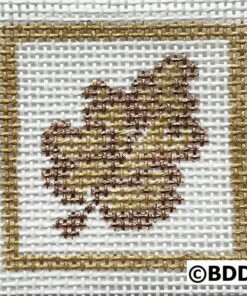 A square with a brown and gold pattern on it.