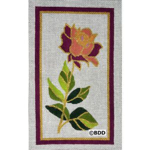 A cross stitch pattern of a rose.