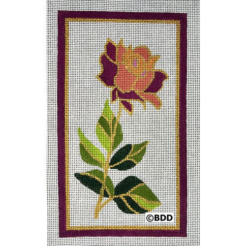 A cross stitch pattern of a rose.