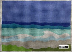 A cross stitch pattern of the ocean