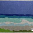 A cross stitch pattern of the ocean